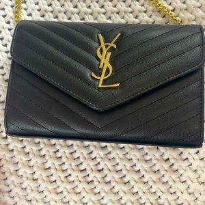 YSL purse black and gold